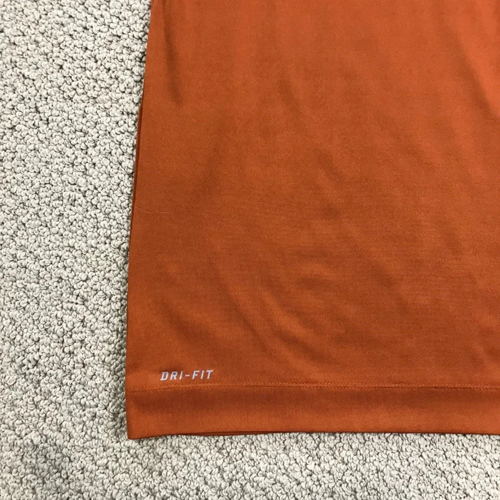 Nike Dri-FIT Texas Longhorns Mens XL Burnt Orange Polo Shirt Short Sleeve Golf